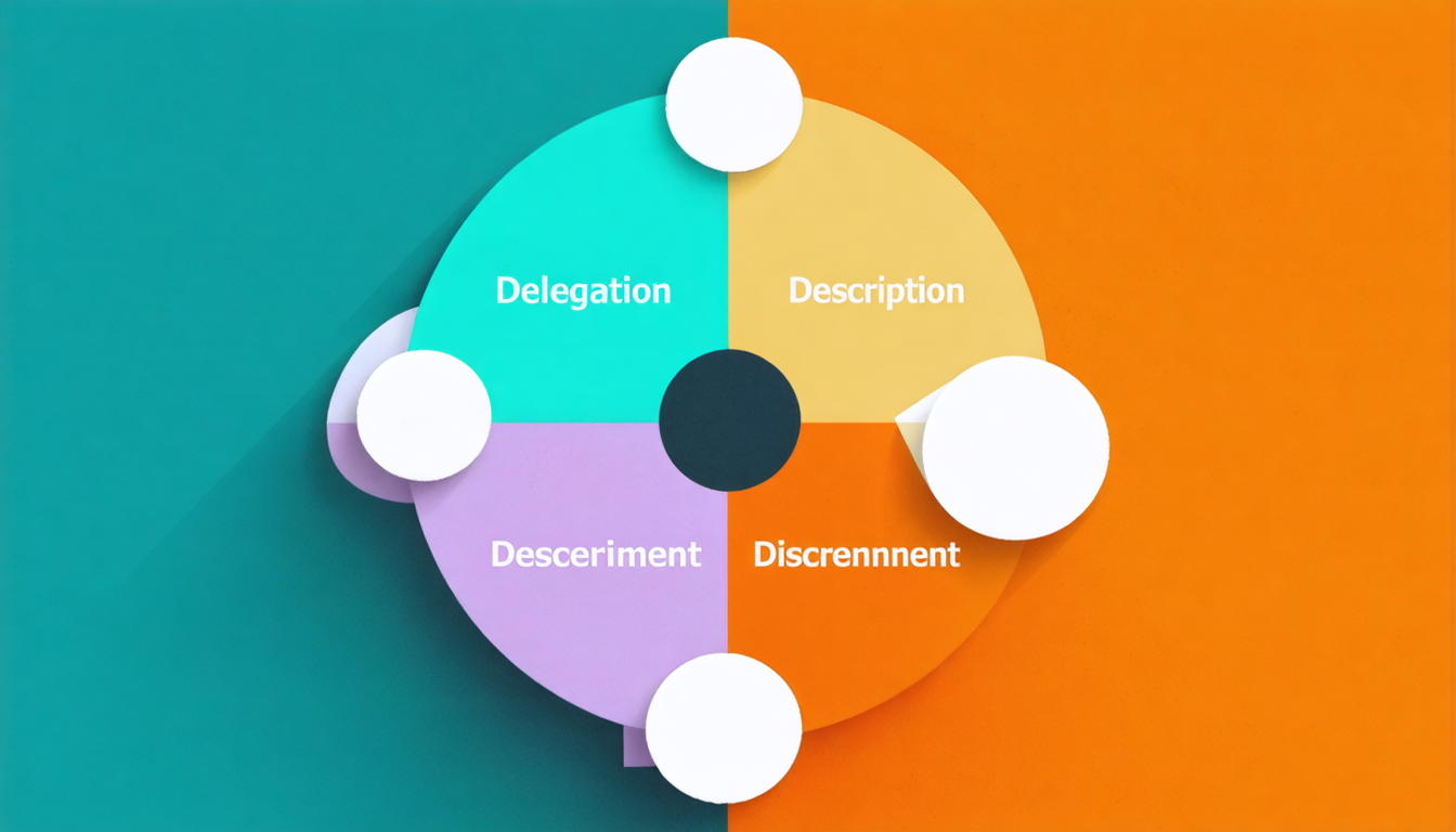 Concept architecture for The 4 D's: Delegation, Description, Discernment, Diligence
