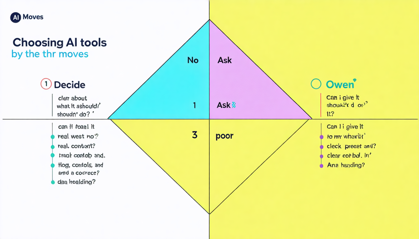 Concept architecture for Choosing AI tools by the four moves