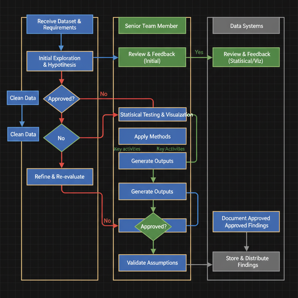 Concept architecture for Conduct data analysis under the supervision of a senior team member.