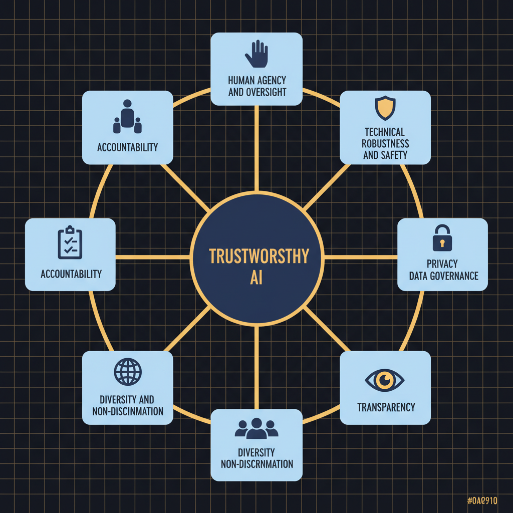 Concept architecture for Describe the ethical principles of trustworthy AI.